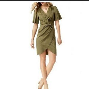 KENSIE Faux-Suede Twist-Detail Dress